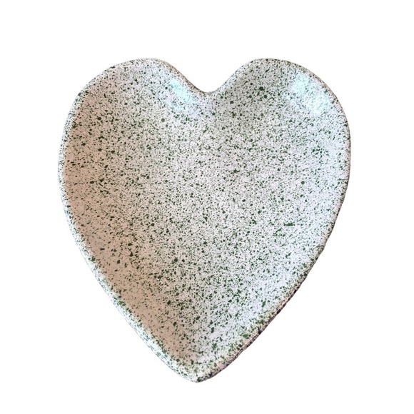 𝅺heart Shaped Splatter Glazed Dish - Picture 1 of 7